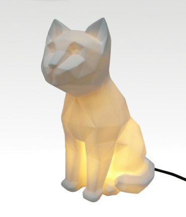 kattenlamp in origami of kubistische stijl bij catsandthings