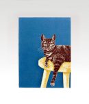 Kattenkaart van kat op een krukje bij catsanthings.nl