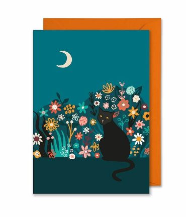 Kattenkaart Midnight Garden too 2 @catsandthings.nl
