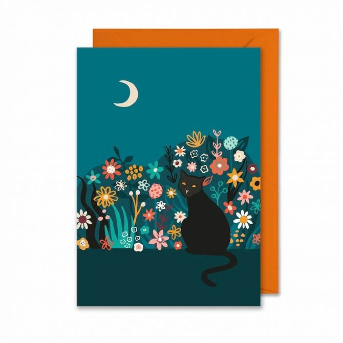 Kattenkaart Midnight Garden too 2 @catsandthings.nl