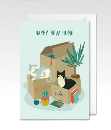 Kattenkaart happy new Home bij catsandthings.nl