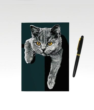 notitieboek met een brits korthaar kat