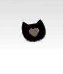 kattenkop pin met hartje