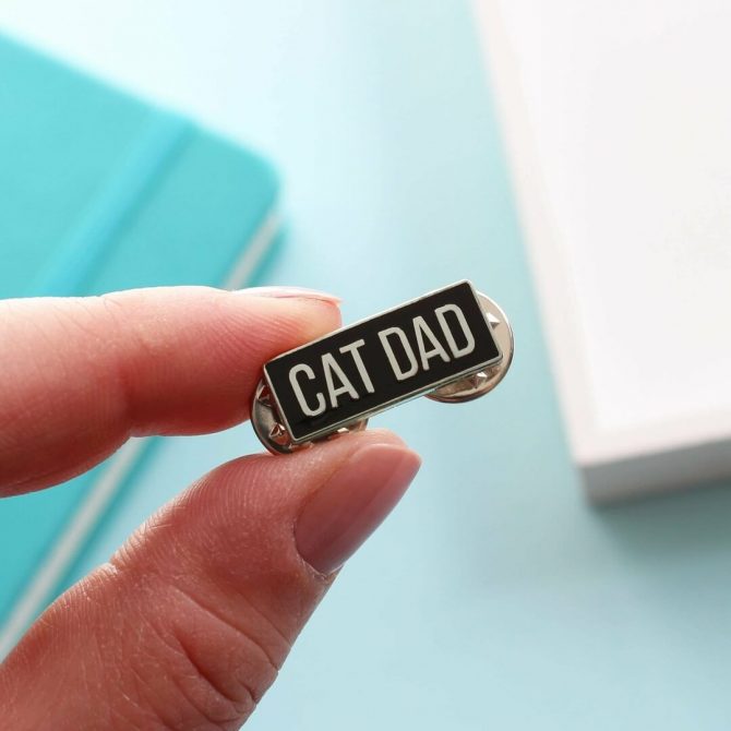 Kattenspeld met tekst cat dad 1