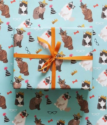 Birthday Cats Gift Wrap Paper 2