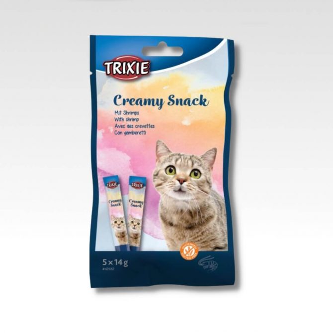 Creamy snack met garnaal voor je kat