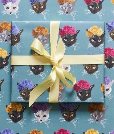 Frida Cats Gift Wrap Paper 2