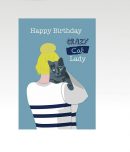 De katten verjaardagskaart voor een echte crazy cat lady