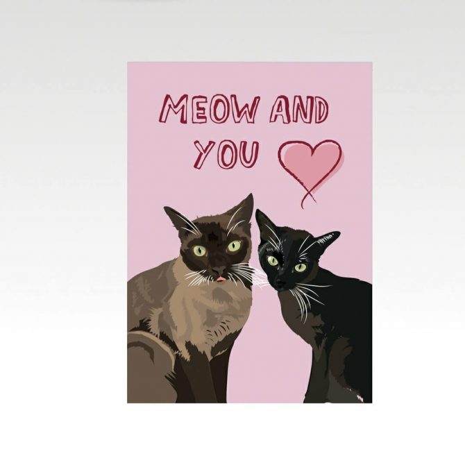 Valentijnskaart met katten