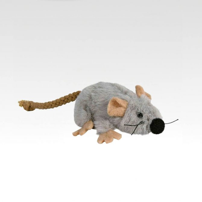 Speelmuisje van pluche een eigen popje voor je kat om mee te slepen