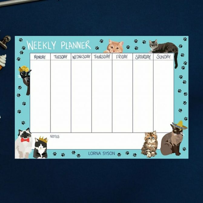 Weekly Cats Planner Pads 2