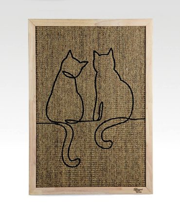 Krabplank in de vorm van een groot schilderij voor je kat