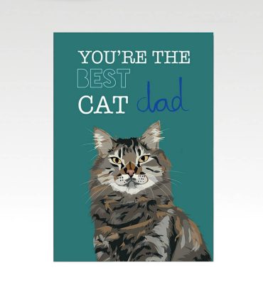 Kattenkaart voor een echte kattenvader De kaart voor vaderdag