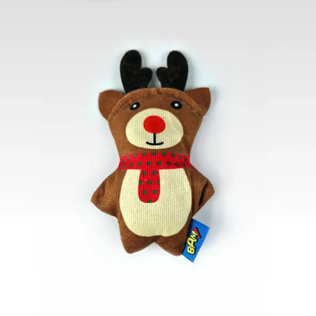 BAM! Catnip Reindeer Een kerst kattenspeeltje met een heerlijke geur