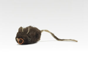speelmuis als hengelprooi gemaakt van buffel bont