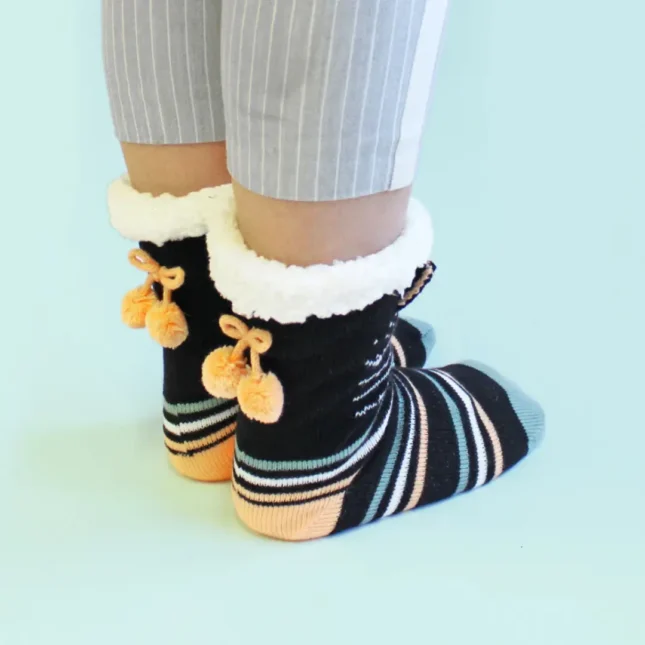 Feline Slipper Socks achterkant Feline Slipper Socks achterkant