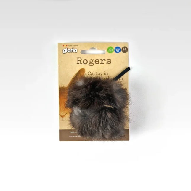 Gloria - Rogers bont kattenspeeltje met kaart donker Gloria - Rogers bont kattenspeeltje met kaart donker