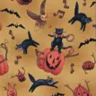 halloween kattenplaid bruin