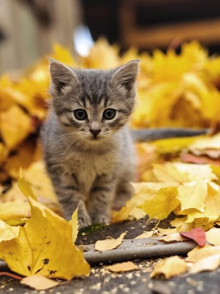 Herfst kittens zijn kwakkelkatjes