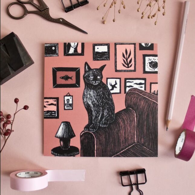 Kattenkaart-Cat-Picture-Wall-linosnede-2-@catsandthings.nl_ Kattenkaart-Cat-Picture-Wall-linosnede-2-@catsandthings.nl_