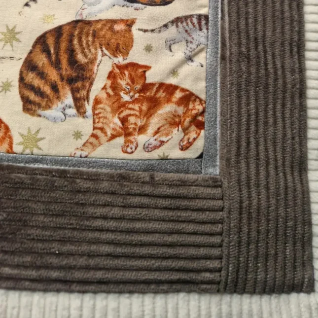 Kerstplaid met katjes - detail Kerstplaid met katjes - detail