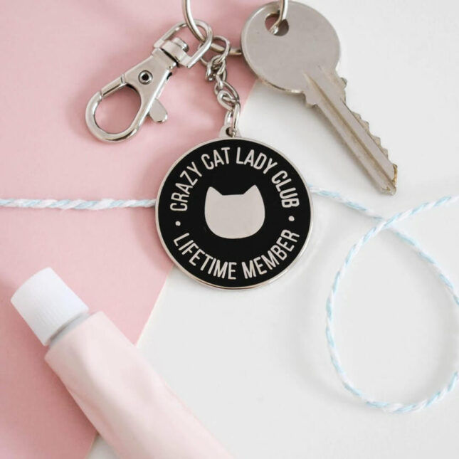 Sleutelhanger-1-Crazy-cat-lady-club-keyring Sleutelhanger-1-Crazy-cat-lady-club-keyring