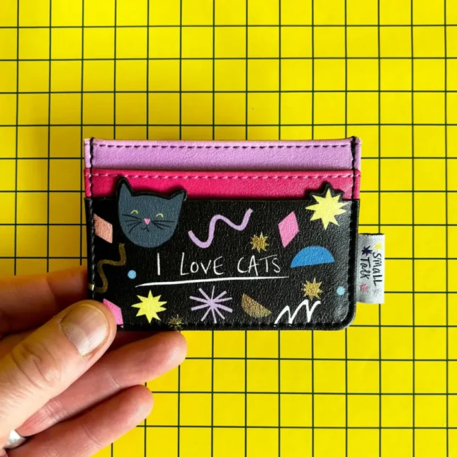 Small Talk 'I Love Cats' Cardholder detail Small Talk 'I Love Cats' Cardholder detail