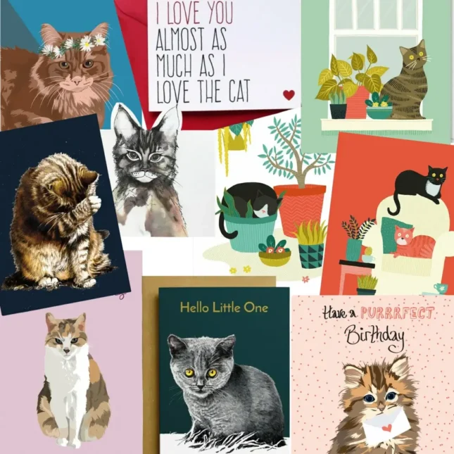 10 kattenkaarten uit de Cats & Things collectie